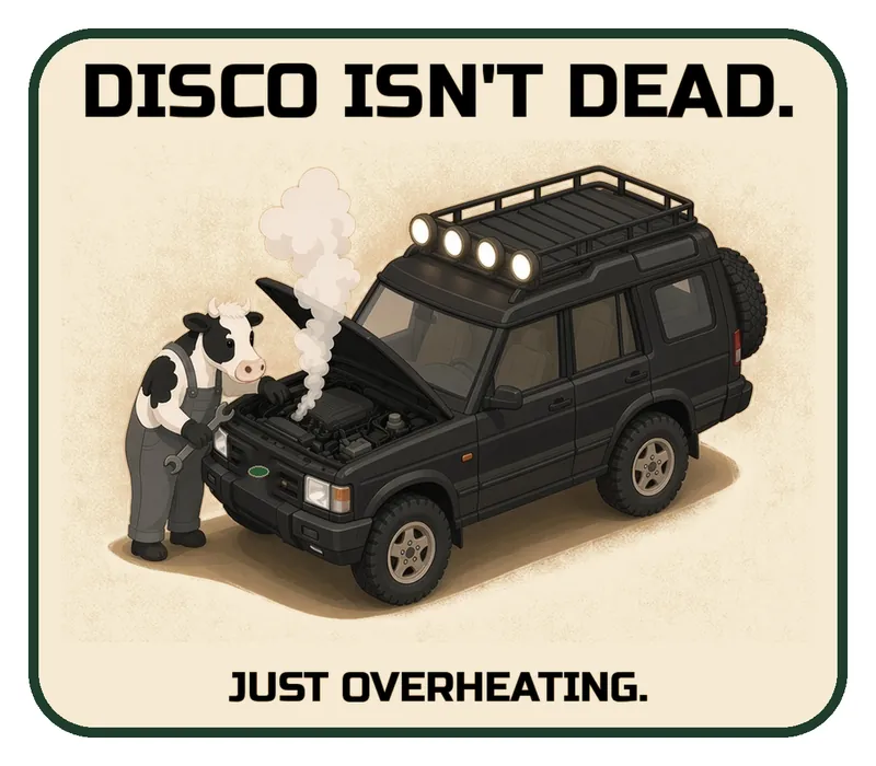 Disco Isn't Dead. Just Overheating. die-cut sticker