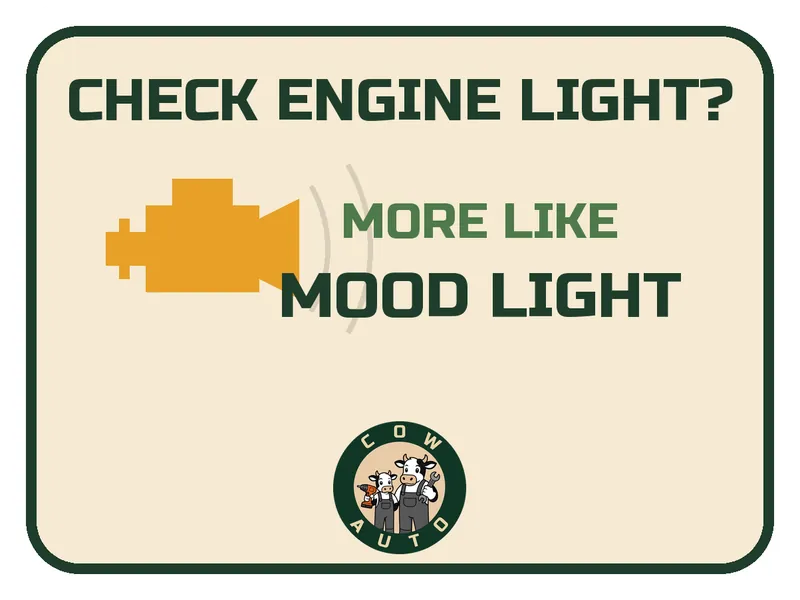 Check Engine Light? More Like Mood Light sticker